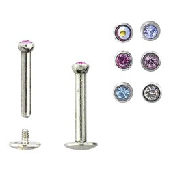 Labrets Surgical steel internally threaded