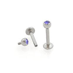 Lambret 1,2 mm. med jew sten. Er med udvendig gevind