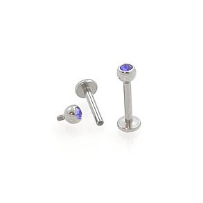 Lambret 1,2 mm. med jew sten. Er med udvendig gevind