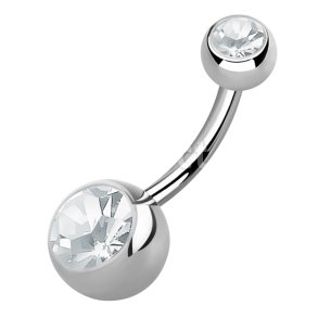 Titanium Jew banan stav med sten i  5/8 mm 