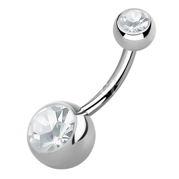 Titanium Jew banan stav med sten i  5/8 mm 