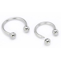 Cirkular barbell. 1,6 mm. trdtykkelse 10-22 mm. diameter