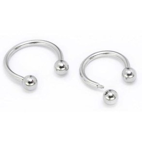 Cirkular barbell. 1,2 mm. trdtykkelse 8 - 10 mm. diameter