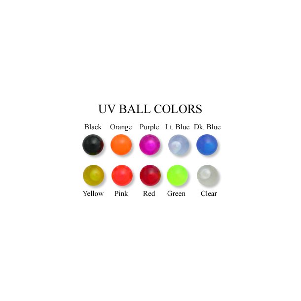 Alle UV farver kan ses her.