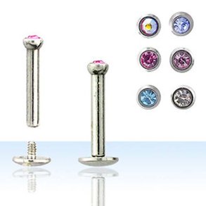 Labrets Surgical steel internally threaded