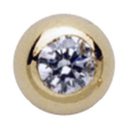 Titan Gold Zicon Jew. kugle hvid sten. 