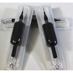 18 mm grip - 10 stk Sort gummi tuber komplet med nl.