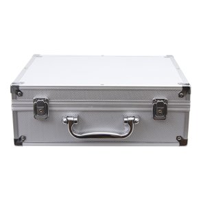 Kuffert i alu/tr til rejsebrug lille model. 