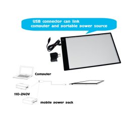 Lys bord til stencil med regulering af lysstyrke. A4.-MEDIUM 31 x22