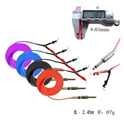 Clip 7 - Tattoo Maskine Clipcord i bld silcone. Kraftig 3 A. 