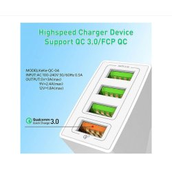 Power-101  Quick Charge USB lader 4 udgange.