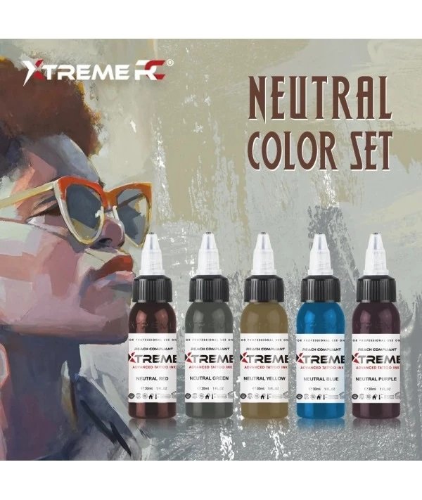 Xtreme Ink - Old School Color Set - 8x30ml (Reach Compliant)